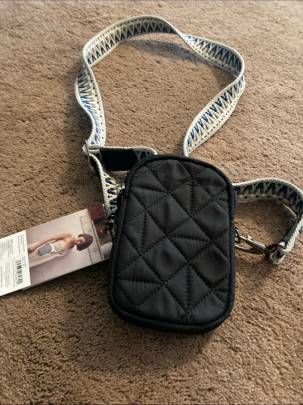 BOHO 2 compartment phone crossbody bag